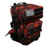 Mochila táctica cuadro roja 25 litros L311 - Imagen 3